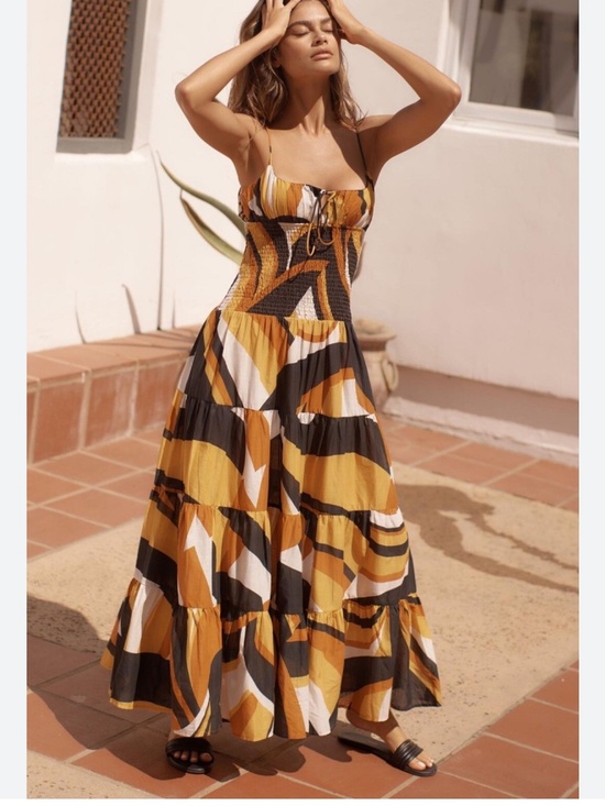 Anthropologie Dresses & Skirts - Anthropologie the Josephine Smocked Drop Waist Maxi Dress Size XS